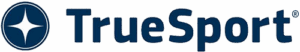 TrueSport logo featuring a blue circular emblem with a white four-pointed star on the left, followed by the word “TrueSport” in bold, blue letters on a light background.