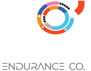 The non-standard, color inverted, stacked version of the Ho'Omau Endurance Co. logo in color with a TM trademark symbol in PNG format and 1000x785 size. Suitable for dark backgrounds only.