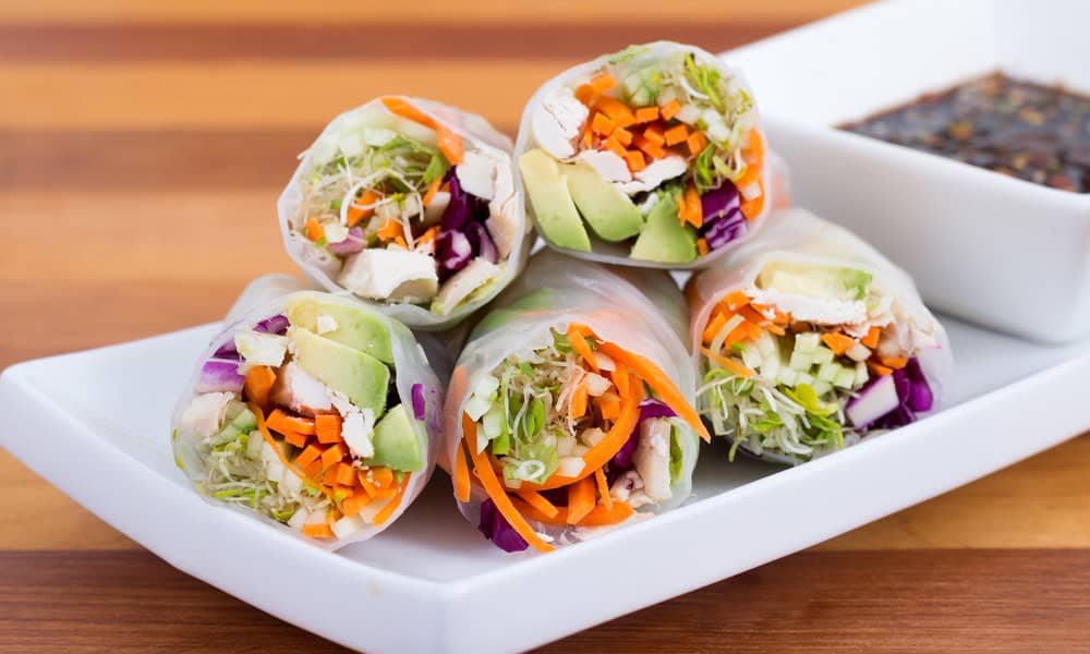 Vibrant Spring-Loaded Rolls